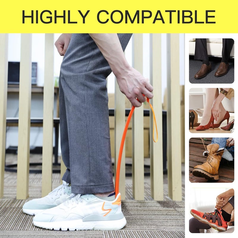 PCEEL Shoe Horn Long Handle Super Strong Plastic/Genuine Wood with Lanyard,Shoehorn Fit for Men,Women,Seniors,Kids - Image 5